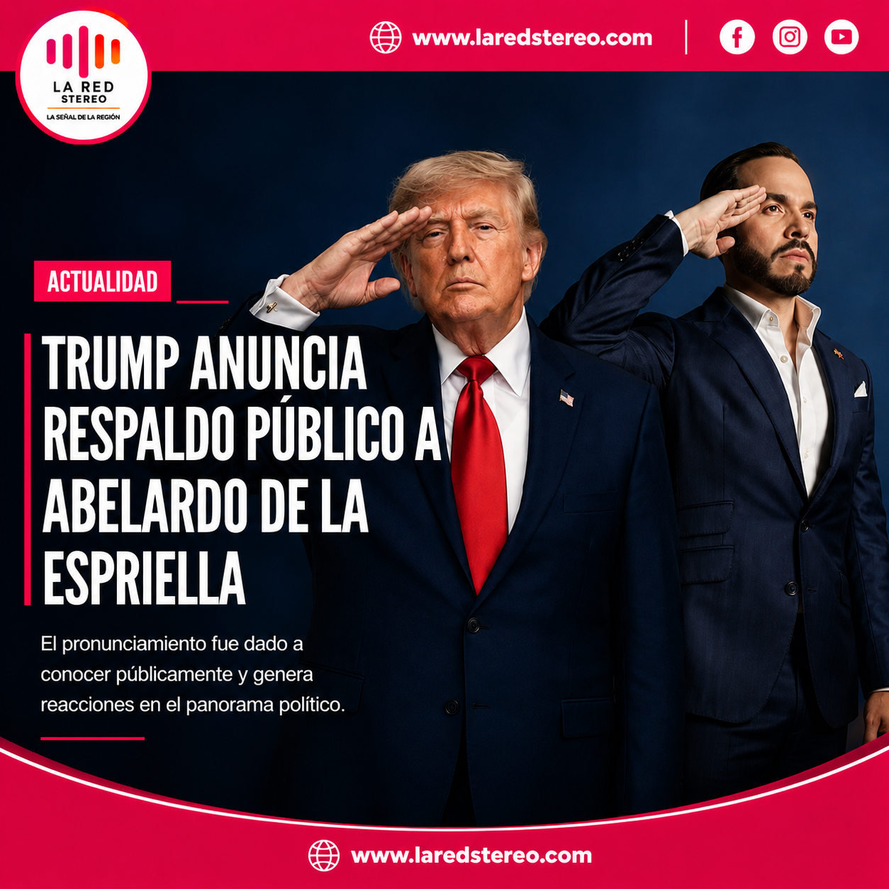 Trump anuncia respaldo público a Abelardo de la Espriella